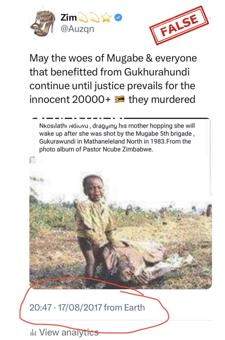 No, picture is not from Gukurahundi